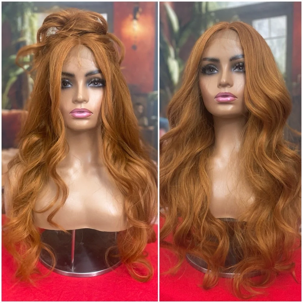 Ginger Lace Front Wig with baby hair, wide lace part